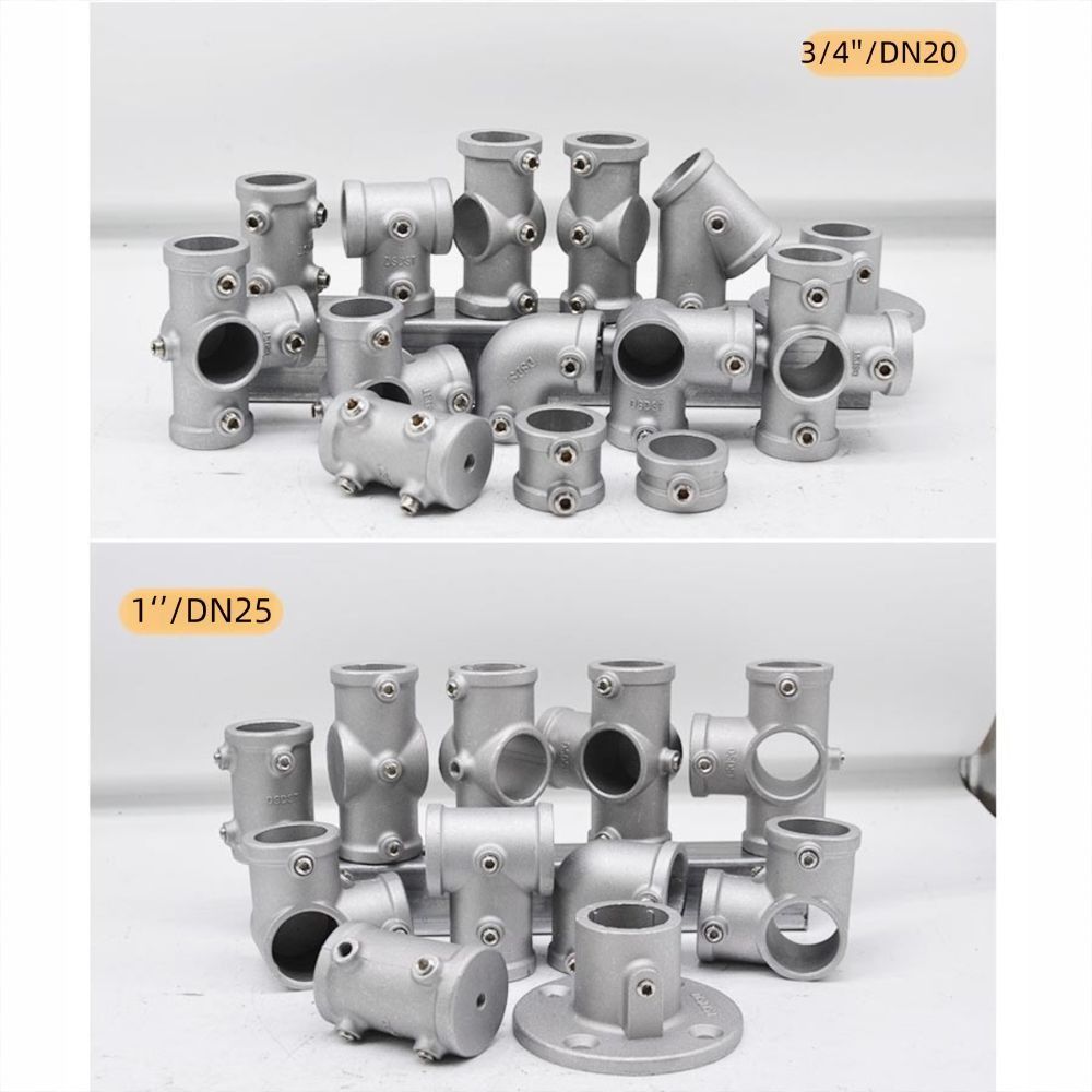 Aluminum Alloy Steel Frame Fasteners 1\2''/3\4" Circular Pipe Connector Pipes
