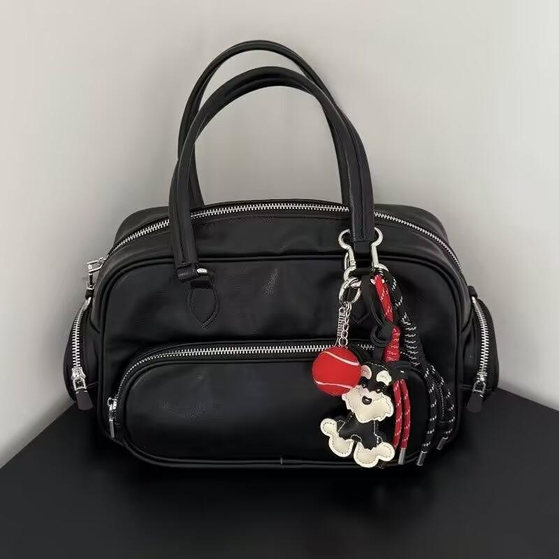 Прекрасный кулон-шнауцер из ПУ-кожи, милый щенок, животное, собака, модный кулон для сумки, креативные плетеные веревочные подвески CLE