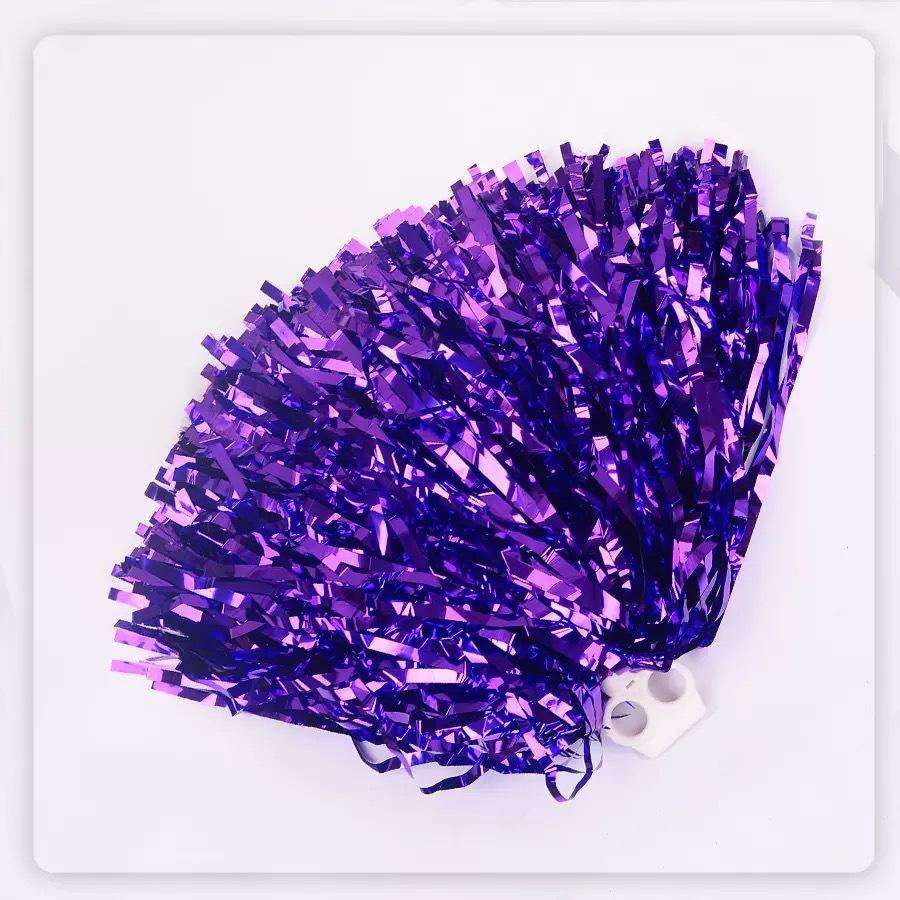 Cheerleading Pom Poms Metallic Pompoms Sports Pom Poms Lightweight Hand Flowers For Party Decorations Cheerleading School