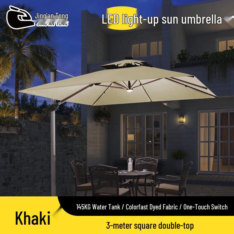 Jing'an Tong Outdoor LED Sunshade Umbrella