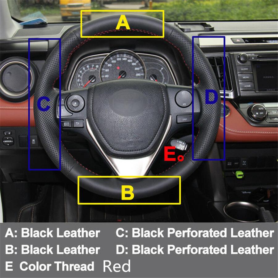 Ручной швейный чехол на руль автомобиля для Toyota RAV4 2013-2018 Corolla 2014-2018