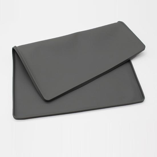 Водонепроницаемый коврик для корма для домашних животных, большой силиконовый коврик для миски для домашних животных с приподнятыми краями