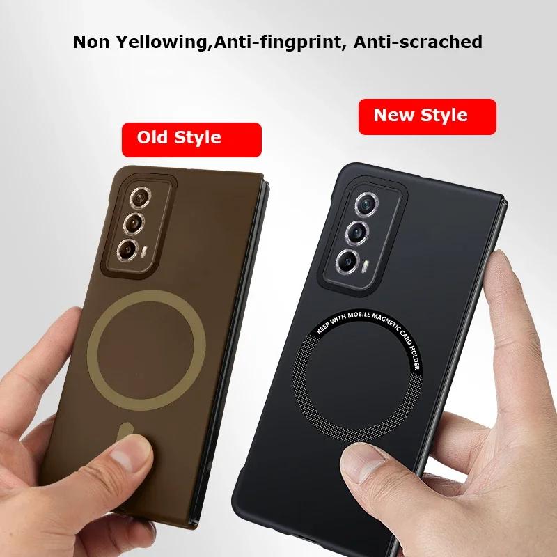 Магнитный чехол Magsafe для Honor Magic V2 Vs2 V2 V, тонкий безрамочный жесткий чехол из ПК, чехлы с беспроводной зарядкой Magic VS 2 V