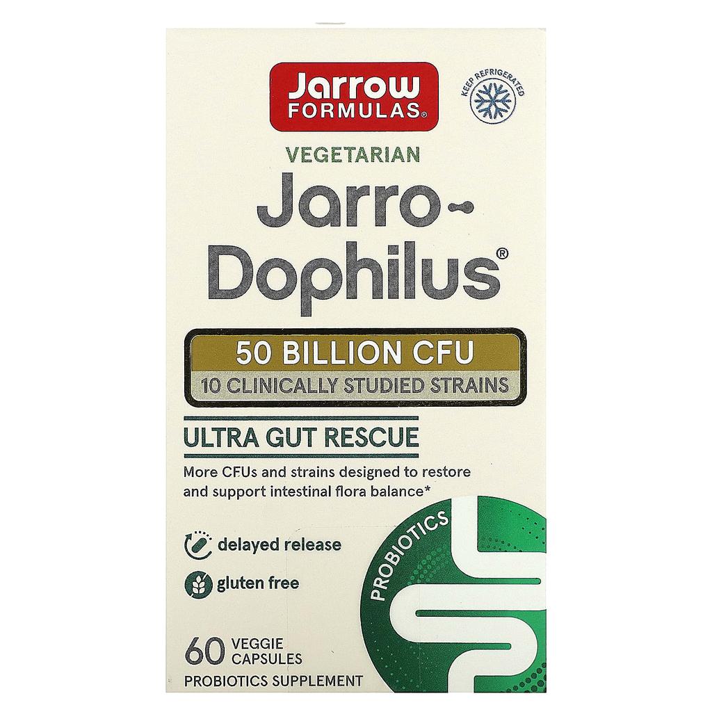 Jarrow Formulas Jarro-Dophilus, 5 Billion CFU, 60 Veggie Capsules