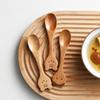 Креативная деревянная мультяшная ложка Маленькая деревянная ложка Ложка для меда Гладкая деревянная чайная ложка Кофейная овальная деревянная ложка