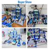 1256PCS Blue Police Station Building Blocks Toys for Boys Educational Toy for Kids 6+ Years Old Children Gifts
