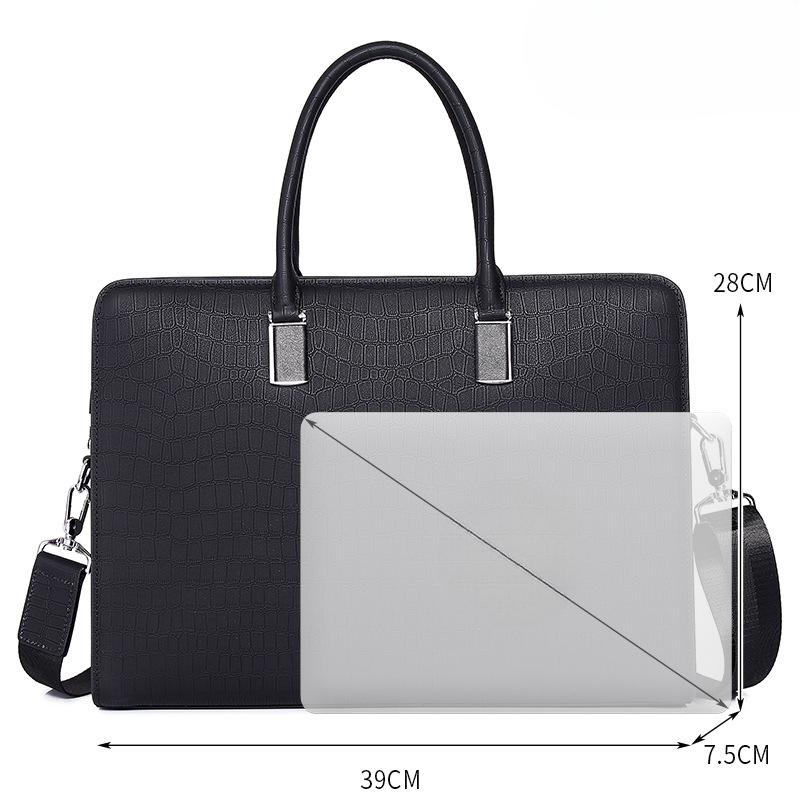 Men's Handbag Large-capacity Genuine Leather Briefcase Men's Laptop Bag