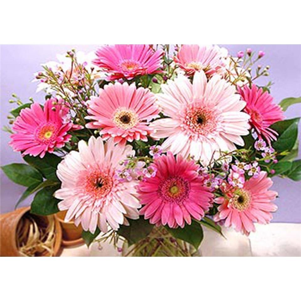 5D DIY алмазная живопись цветок горный хрусталь роза картина полная круглая вышивка крестиком комплект мозаичная ваза украшение подарок