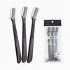 3pcs Eyebrow Trimmer Makeup Sharp Stainless Steel Eyebrow Knife Hair Removal Scraper Shaping Shaver