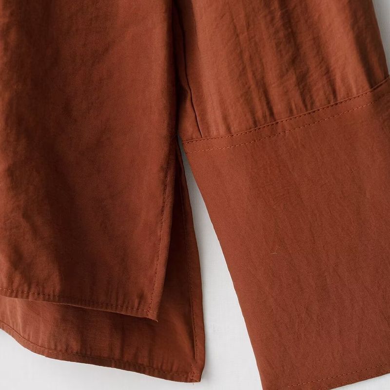 Kaslead New Women clothes Western Style Fashion Simple Drape Shirts Trousers 4437251 4437244