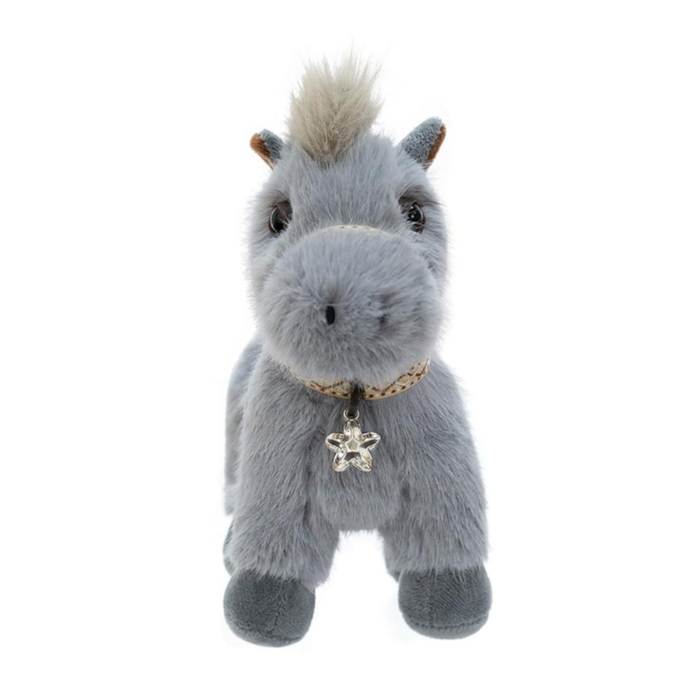 Miniature Pony Plush Toy 23cm Stuffed Horse Adorable Pony Doll  Zodiac Year of the Horse Gift