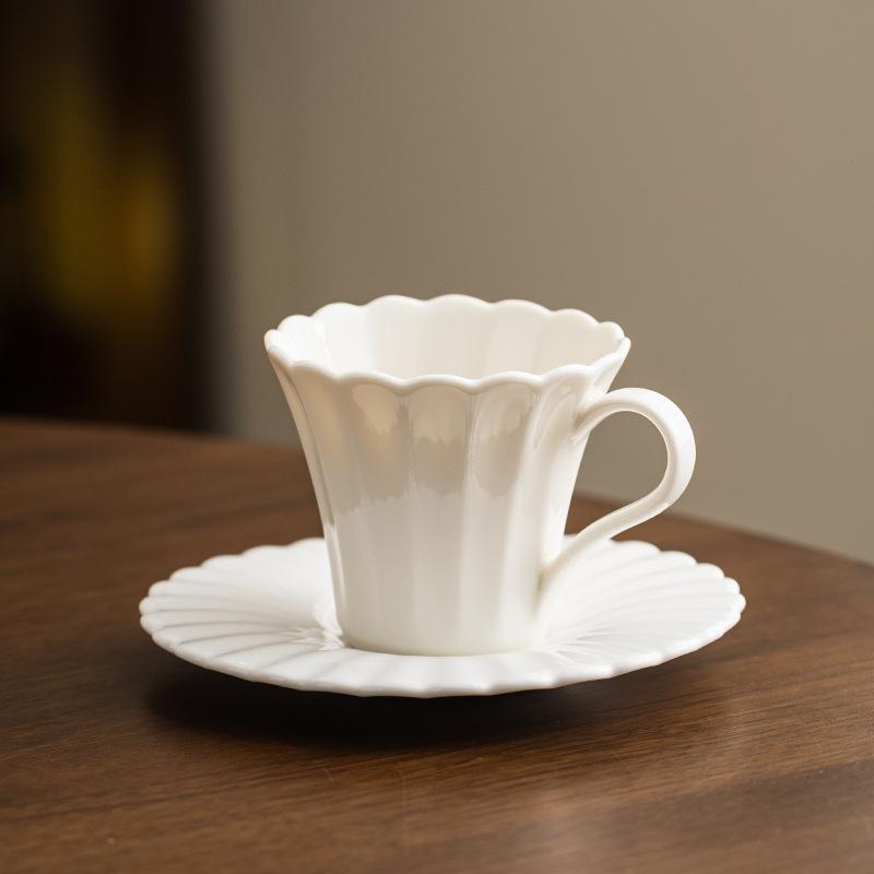 High value coffee cup suet jade water cup with saucer ceramic cup mug ins breakfast coffee cup office