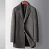 Autumn and Winter Suit Collar Double-sided Tweed Trench Coat Youth Business Take-off Goose Down Liner Wool Warm Jacket