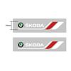 dclaq2 2pcs Car Crystal emblem Decals Car Window Wiper Stickers For Skoda Octavia a5 a4 Fabia Superb Rapid Mk3 Yeti Kodiaq