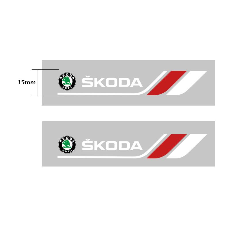 dclaq2 2pcs Car Crystal emblem Decals Car Window Wiper Stickers For Skoda Octavia a5 a4 Fabia Superb Rapid Mk3 Yeti Kodiaq