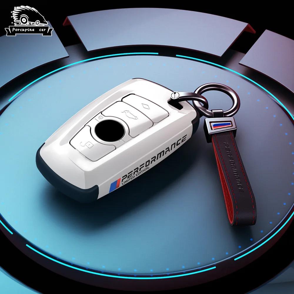 Carbon fiber PC Car Smart Key Fob Case Cover For BMW 3 4 5 Series GT 320i 530i 550i F20 F21 F30 F31 F25 F01 F10 M3 M4 keychain