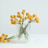 1 Bunch Artificial  Ball  Chrysanthemum, 9-head Solid Color Simulated Flowers Multi-color Optional, Home Indoor Fake Plants Ornaments