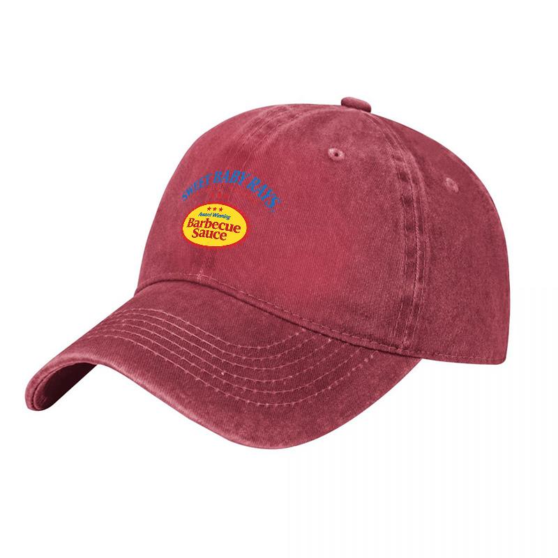 Sweet Baby Rays Barbecue Sauce Washed Cotton Baseball Cap Classic Design Unisex Adjustable Fit Outdoor Style Casual Wear