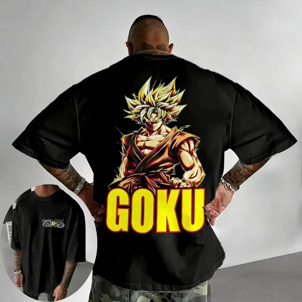 Dragon Ball Anime Co Branded Printed Cotton T-shirt 2026 Summer New Edition Harajuku Fashion Casual Short Sleeve Top Streetwear