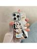 Cute Puppy Mirror Phone Case with Puppy Stand for IPhone 15 14 13 12 11 Anti-fall Girl Phone Case
