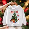 Children's Red Santa Claus Pattern Printed Hoodie for Girls Comfortable Outdoor Autumn/Winter Fashion Long Sleeve Hoodie