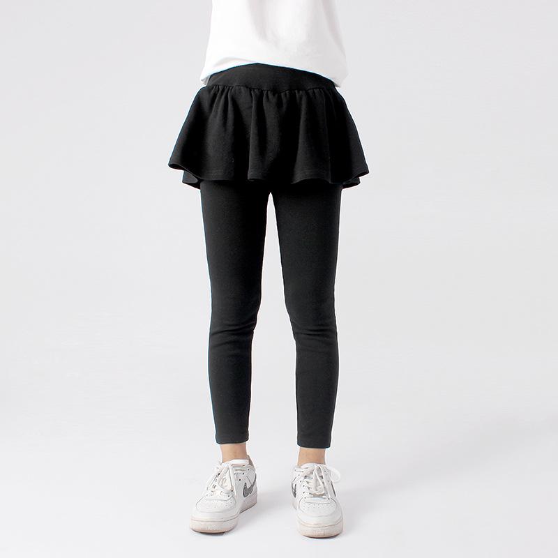Весенние леггинсы в корейском стиле, однотонные юбки и брюки для девочек