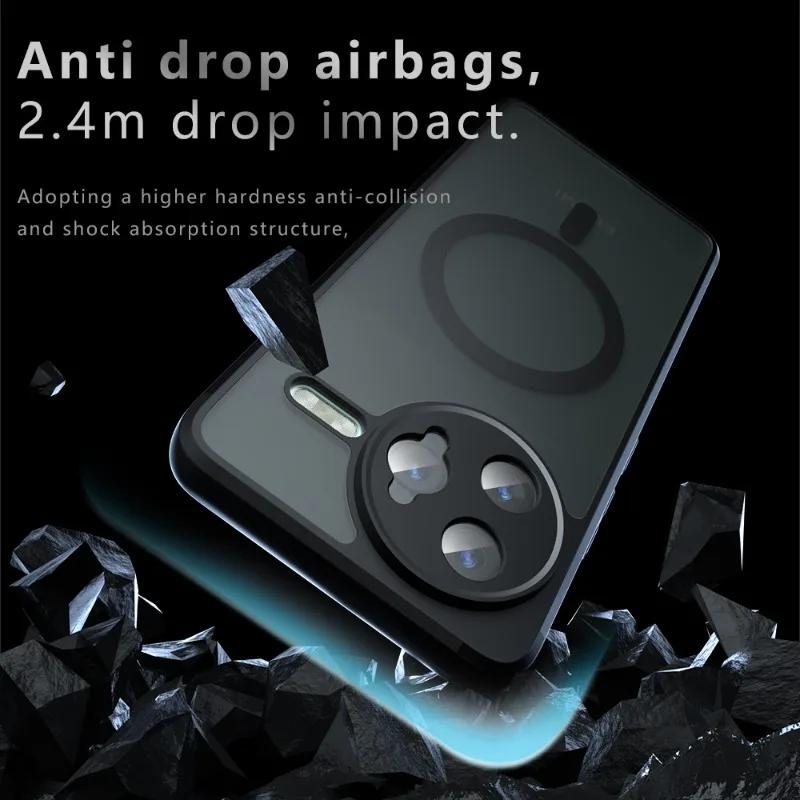 Для Magsafe Case для Redmi K80 Pro противоударный акриловый матовый жесткий бампер магнитный чехол для Redmi 13 14C K70 Ultra A4 Poco C75 беспроводной зарядный чехол