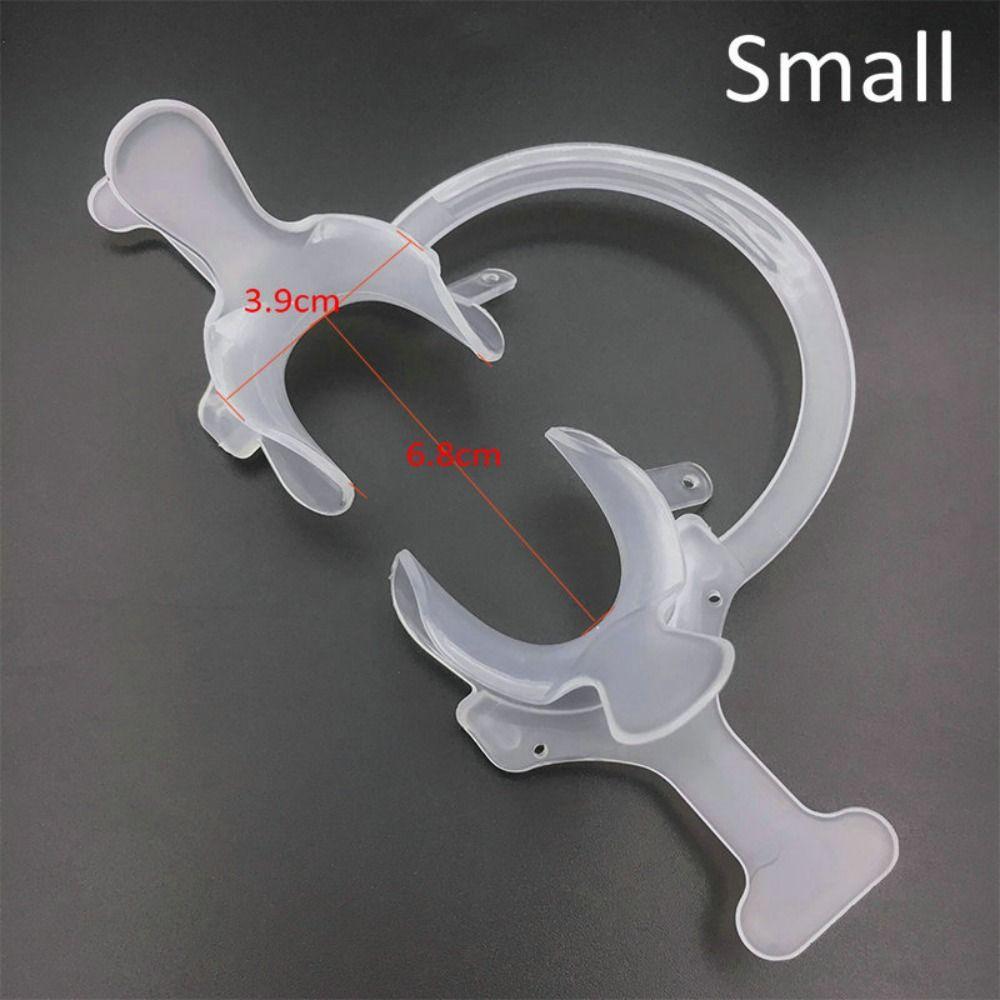 Orthodontic Cheek Lip Retractor with Handle Transparent C Type Mouth Opener   Dental Tool