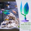 Fish Tank Leaf with Suction Cup Eco-friendly Vibrant Color Simple Installation Small Fish