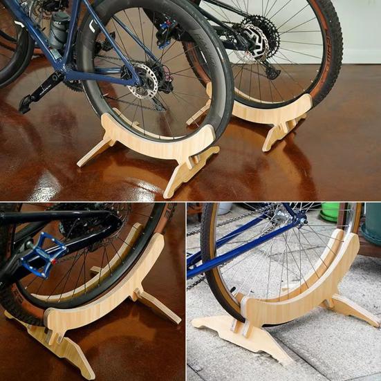 Деревянная рама, портативная стойка для парковки велосипеда, высокая стабильность, прочная несущая способность, без заусенцев, гладкая полка для велосипеда, подставка для парковки велосипеда