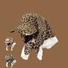 Leopard Print Baseball Cap Retro Sunscreen Hat Headscarf Cap  for Women Spring and Summer Travel
