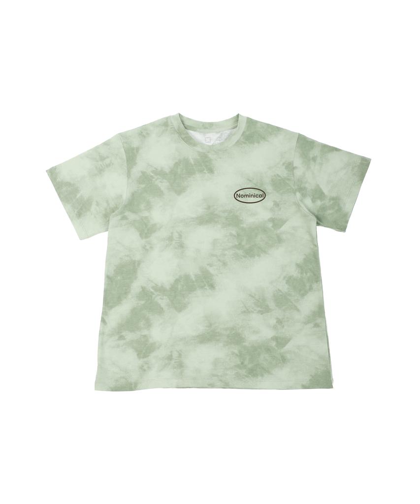 NOMINICAL Flowlight Tie-Dye Logo Print Short Sleeve T-Shirt (Green)
