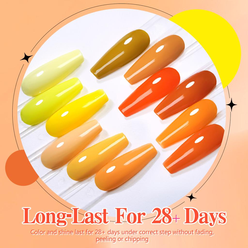 Желтый гель-лак для ногтей