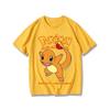 Adult and Childrens Pokémon Cartoon Multistyle Pure Cotton Short Sleeves Loose Casual Couple Tshirts