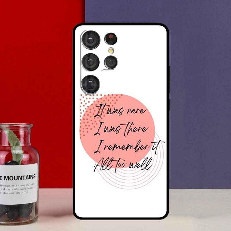 Чехол Funda с текстом песни All Too Well для Samsung Galaxy S25 Ultra S9 S10 S20 FE S21 S22 S23 Plus S24 Ultra