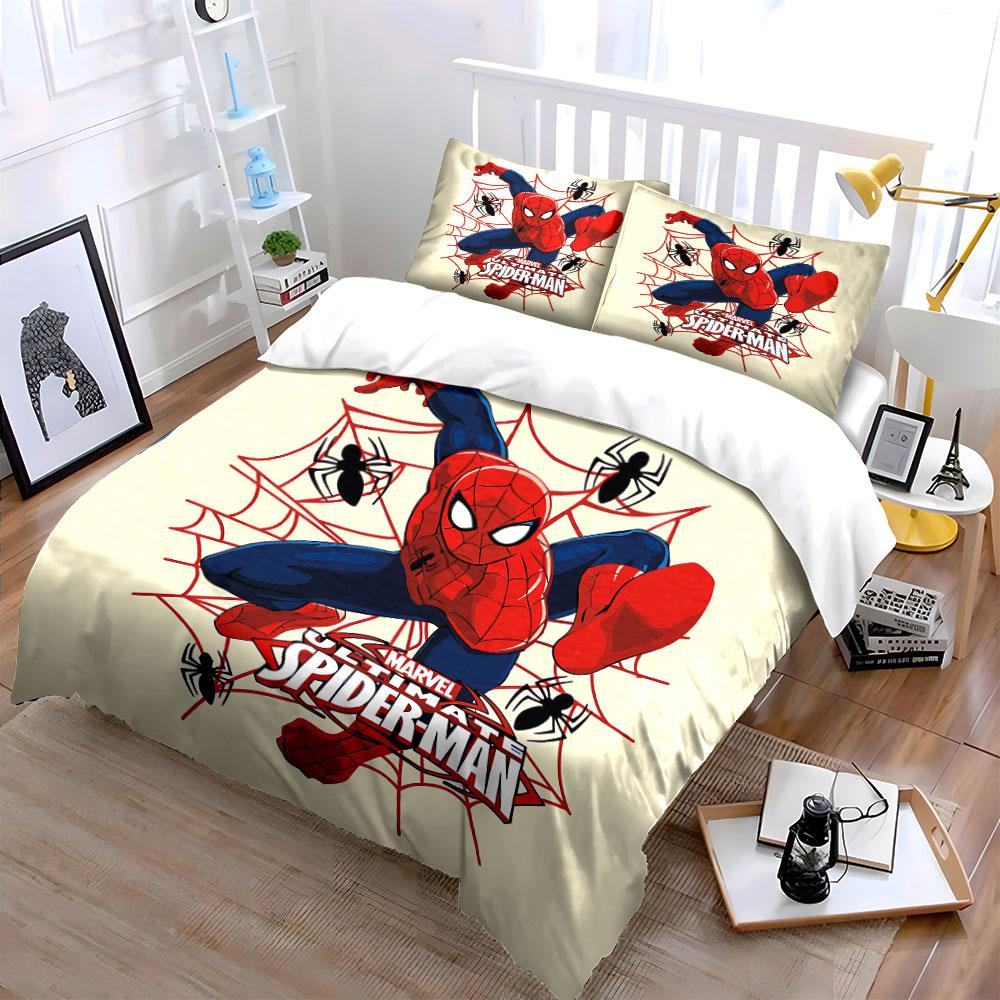 Marvel Ultimate Spider-Man Дизайн Постельное белье Комплект пододеяльника Пододеяльник Наволочки (1*Пододеяльник 2*Наволочки, без одеяла)