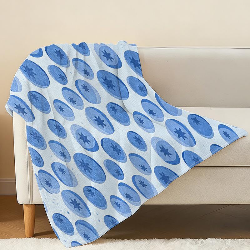 Lightweight Flannel Blanket - Blueberry Series, Soft & Skin-Friendly, Cozy for Home, Movie Night & Relaxation, Perfect for Halloween & Christmas