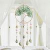 Hand-Woven Wind Chimes Life Tree Dream Crystal Wind Chime Crystal Stone Room Decoration Engraving Christmas