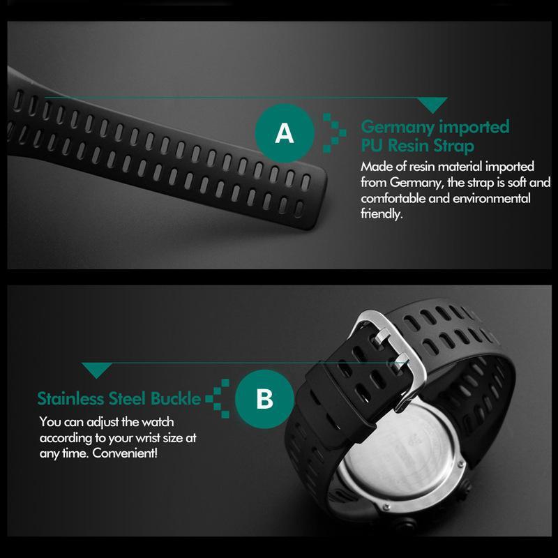 Trendy Unisex Waterproof Alarm Clock High Quality Women Multifunction Watches Digital LED Watch Chrono Outdoor 5Bar Men Military Sport