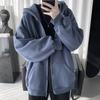American Cardigan Sweatshirt Men's Loose Velvet Thickened Warm Clothing Trendy Sports Top Student Handsome Hooded Jacket
