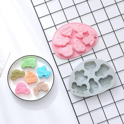 Силиконовые формы для шоколада 3D Винтажный автомобиль Поезд Самолет DIY Силиконовая форма для торта Поддон Инструменты для выпечки Конфет Зефира