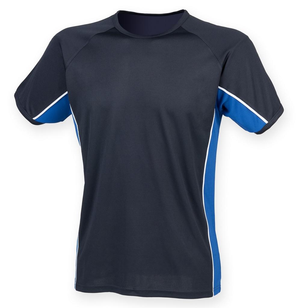 Finden & Hales Mens Short Sleeve Performance Panel Sports T-Shirt