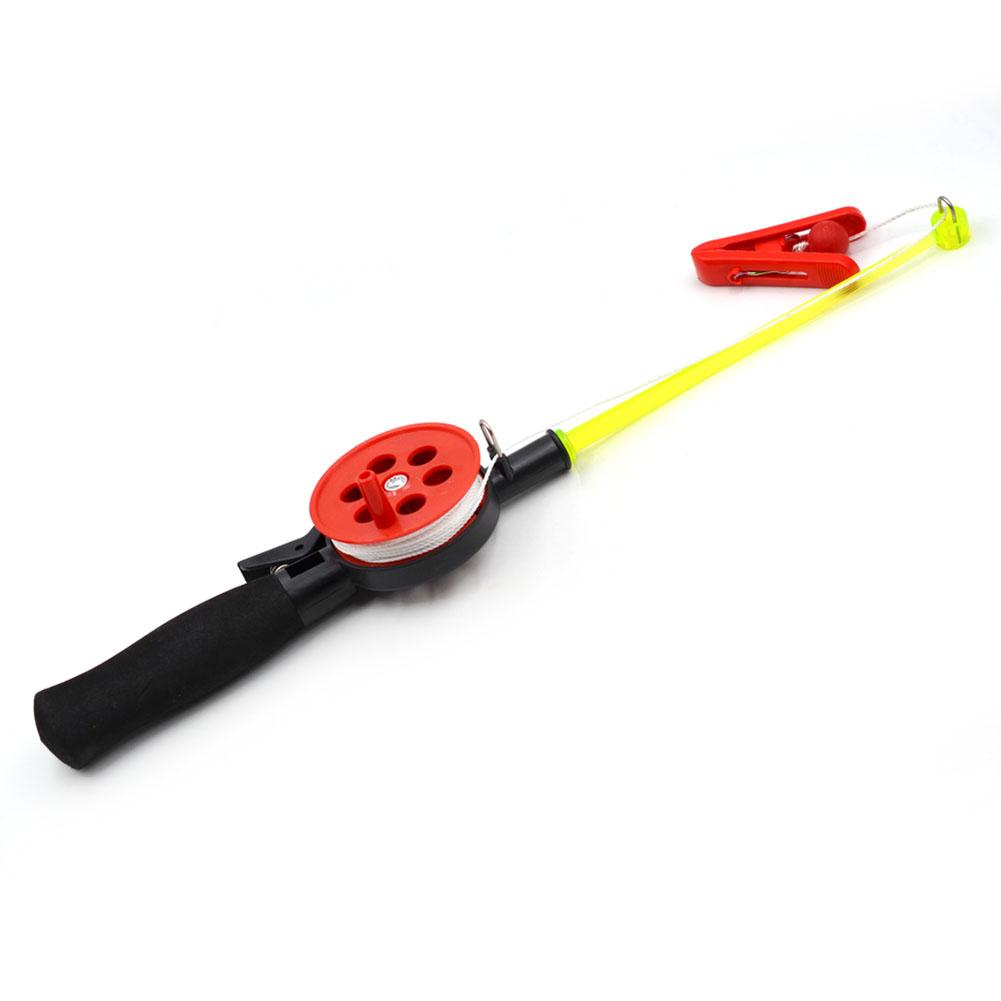 Kids Ice Fishing Rod Plastic Fishing Pole Portable Lightweight Fishing Poles With Fishing Line For Boys Girls 33cm / 12.99 In
