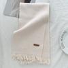 New Korean scarf autumn and winter solid color imitation cashmere warm thickened high-grade knitted scarf foreign-style high-grade
