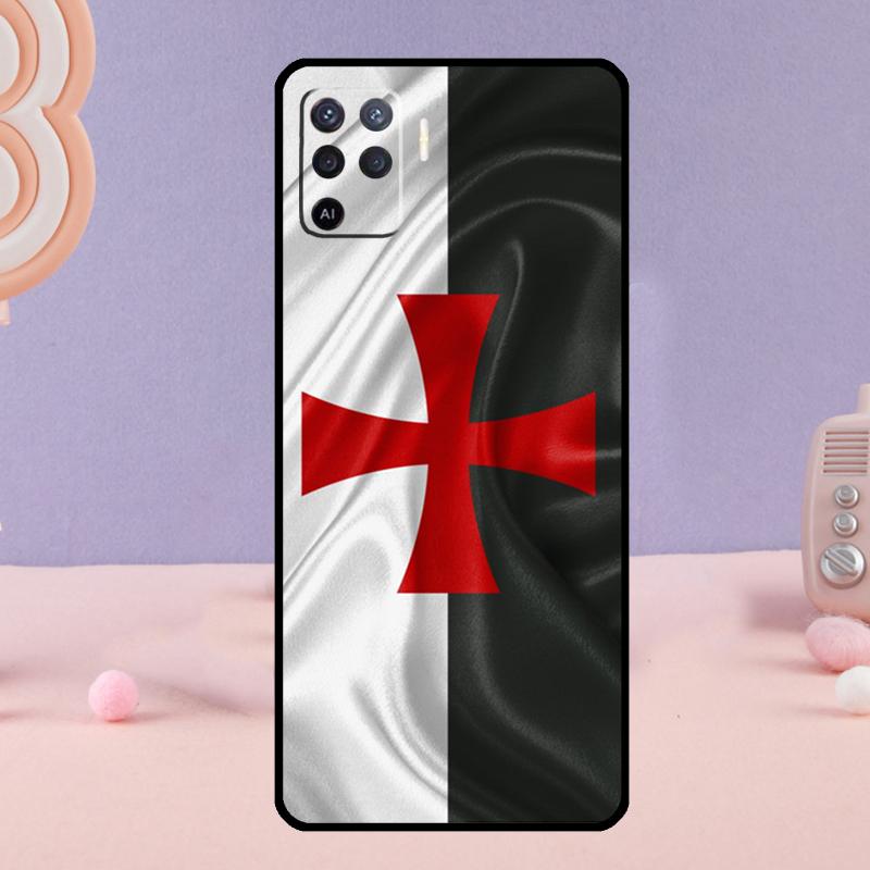 Knights Templar Coat of Arms Phone Case For Oppo A80 A60 A40 A94 A54 A98 A78 A18 A38 A58 A16 A76 A96 A17 A77 A74 A57S A15