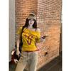 Y2k Sport Summer Off shoulder Top Women Sexy Vintage 2000s Short sleeve T shirt Lady Body Basic Crop Top Female Casual