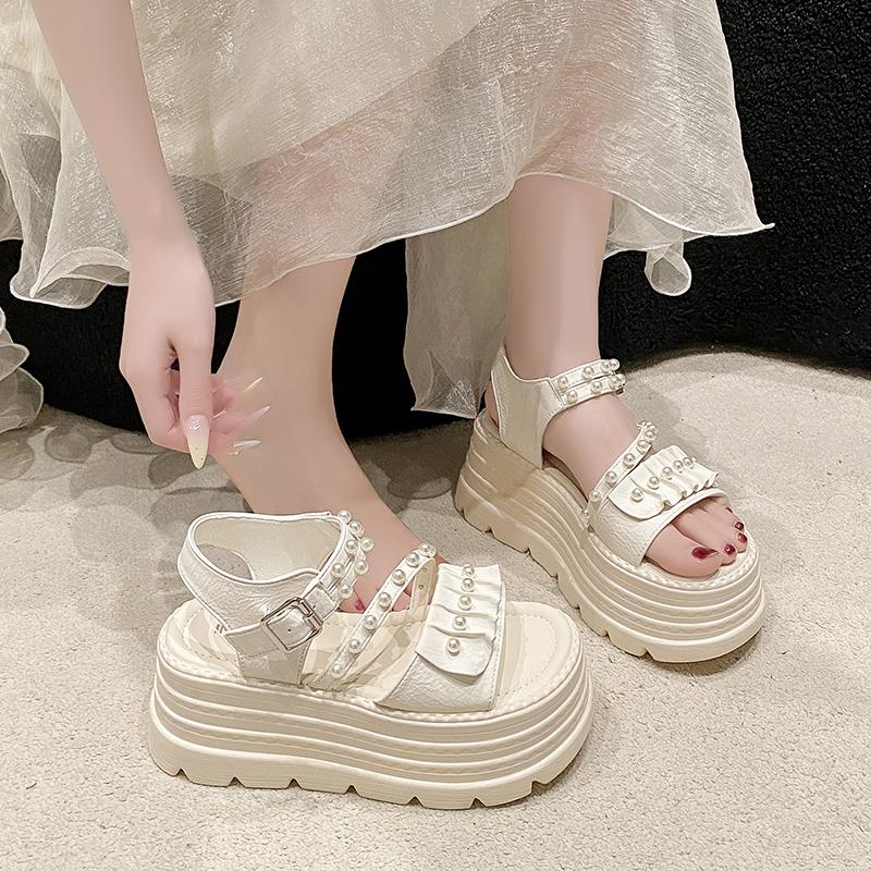 Summer Women Casual Slippers Women's Muffin Shoes Ladies Thick Soled Casual Sandals Adult Casual Beach Shoes Female Jelly Shoes