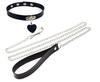 Collar Lead Human Cosplay Master Slave Cat Costume SM Goods Heart Restraints Handcuffs Cosplay Collar Training SM Play Restraints Restraints Choker