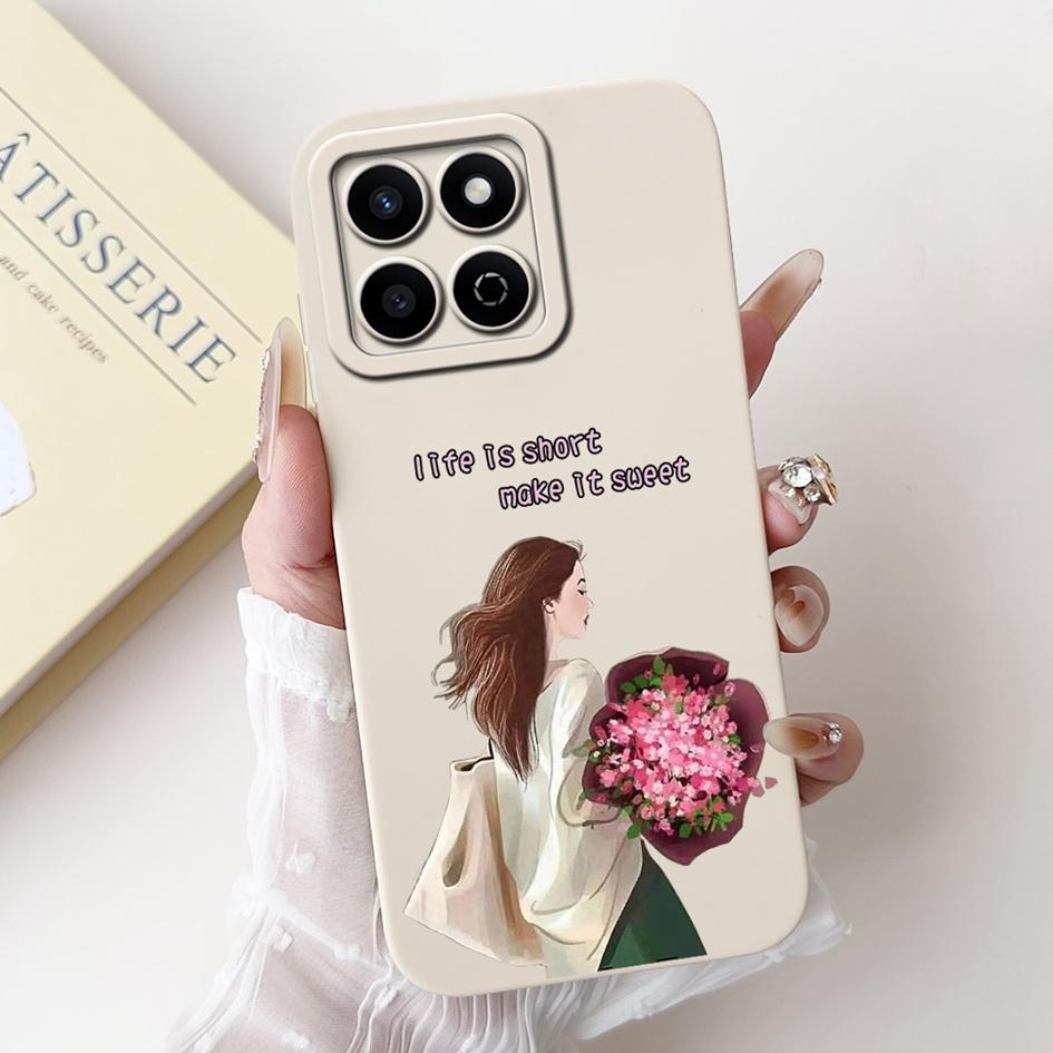 For Honor X7c 4G Case ALT-LX2 Shockproof Cover Sweet Girls Love Heart Soft Liquid Silicone Phone Cases For Honor 200 Smart Coque