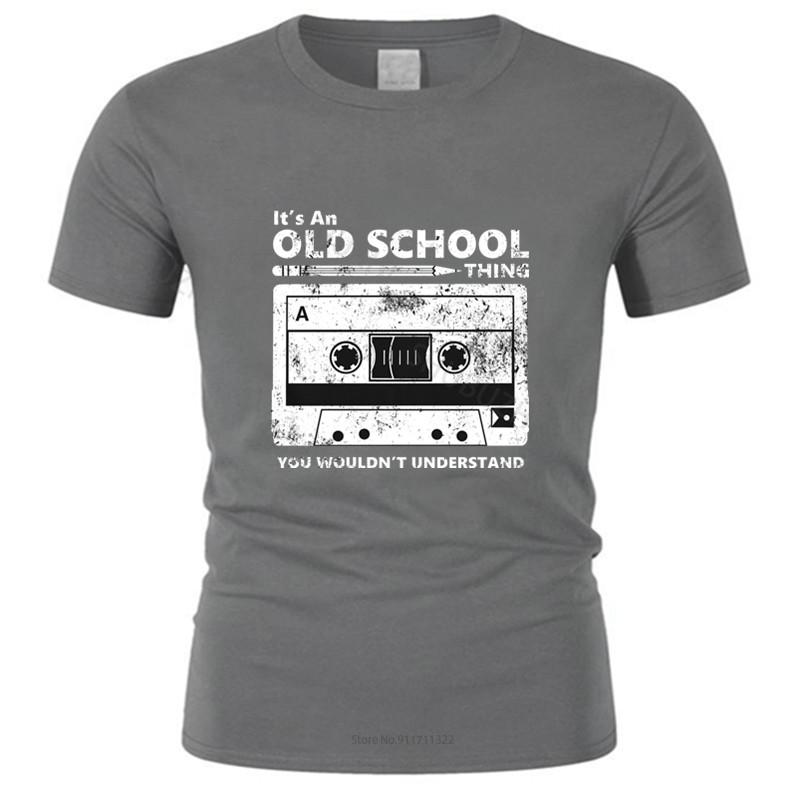 Cotton Tshirt for Boys Fashion Brand T Shirt Mens Loose Cassette Tape Pencil Boombox Headphones Mixtape Old School Dj Deejay Tee